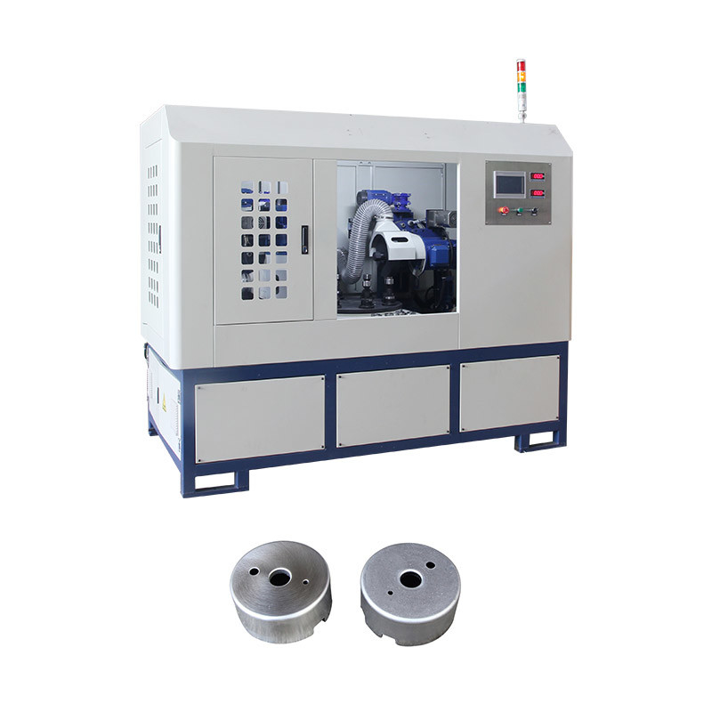 Disco Cnc de cuatro estaciones automático cilíndrico metálico espejo herramienta de rectificación Cnc máquina de pulido eléctrico para acero inoxidable