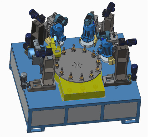 3 Cabezas de rectificación Máquina de pulido de disco automático continuo Máquina de dibujo de alambre Superficie redonda del producto Dibujo de alambre