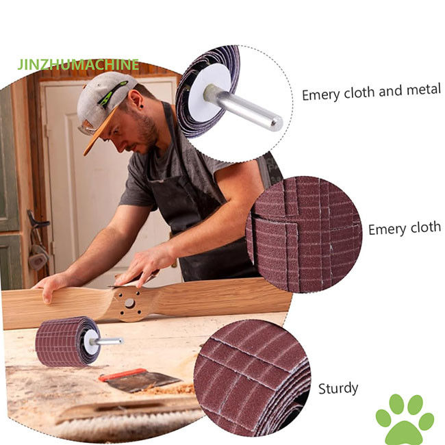 Consumables para el pulido Ruedas de laminación duraderas Tejido de esmeralda 250 * 50 mm Grita 240 alambre abrasivo Rueda de laminación para el pulido de molienda