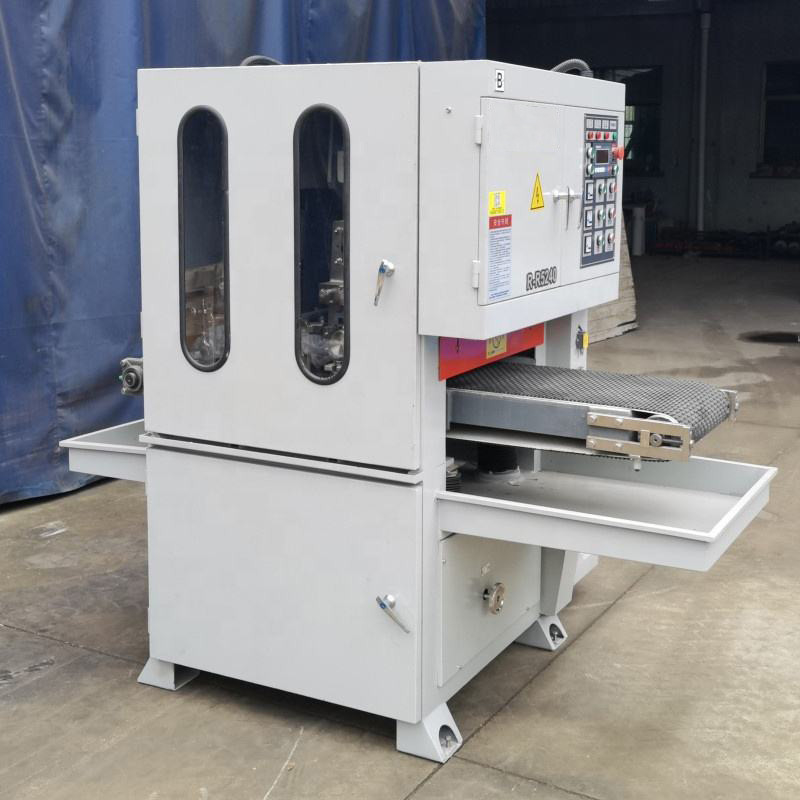 Lijadora de placa de Metal resistente a la abrasión de 400mm, lijadora de banda ancha de 2 cabezales, lijadora automática